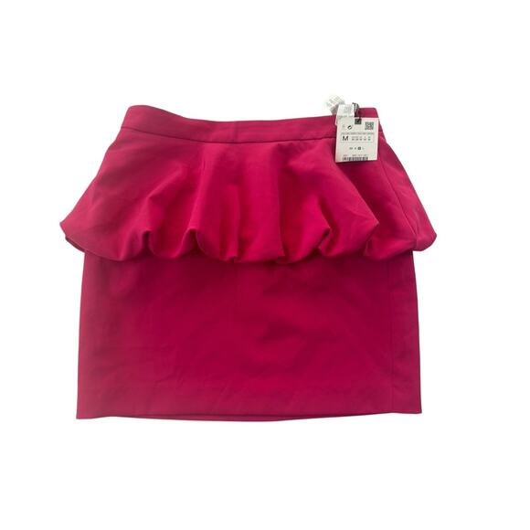 Zara Women’s Medium Hot Pink Skirt Ruffle Balloon Mini NWT *READ” #5253 - Picture 1 of 13